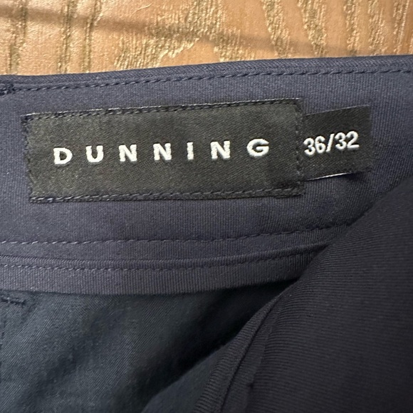 Dunning Mens 36x32 Everbest Blue Golf Performance Straight Leg Flat Front Pants - Picture 3 of 9